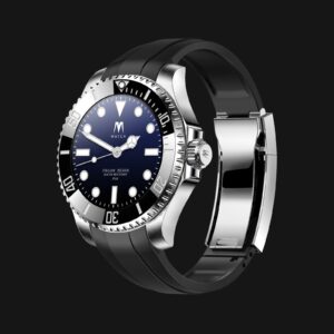 1 Mai Watch - Cassa ACCIAIO ghiera ACCIAIO cinturino NERO chiusura ACCIAIO TREQUARTI-Photoroom