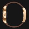 Mai Watch - Cassa GOLD ghiera GOLD GMT cinturino MARRONE chiusura GOLD - profilo