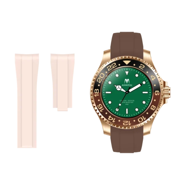 GMT GOLD ROSE ROOTBEER AIWATCH 2 cinturini front